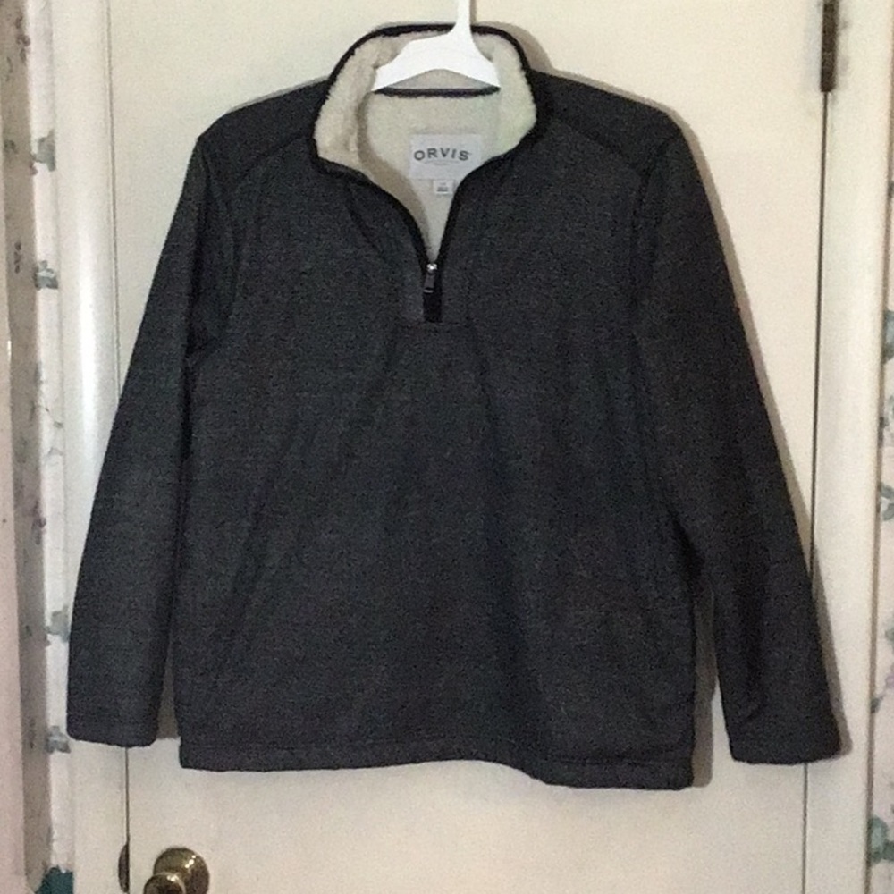 Men’s Orvis pullover quarter-zip “fleece” lined jacket